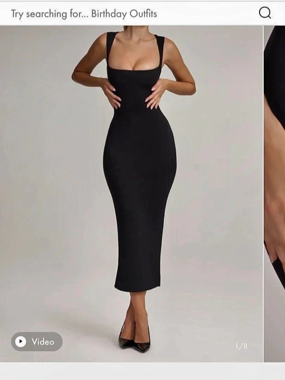 Oh Polly Ainslee Modal Bodycon Midi Dress